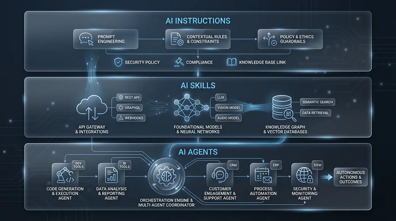 AI Instructions vs Skills vs Agents: What’s the Difference and Why It Matters in 2026?